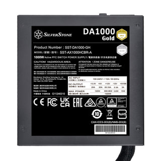 SilverStone DA1000-GH Cybenetics Gold 1000W Semi-Modular Atx Power Supply