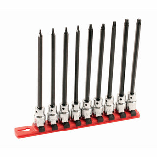 Wiha Tools 77195 9 Piece TORX inch 3/8" Drive Bit Socket Rail Set