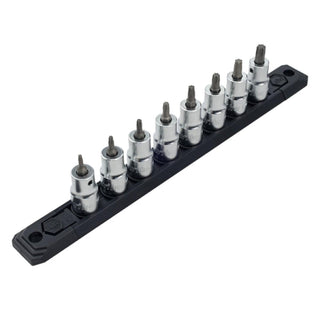 Wiha Tools 76395 8 Piece TORX 3/8" Drive Bit Socket Rail Set (T9-T40)