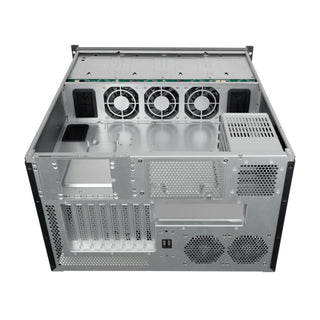 SilverStone RM61-312 6U 12-Bay Rackmount Chassis equipped with dual PSU compatibility, triple 360mm radiator support