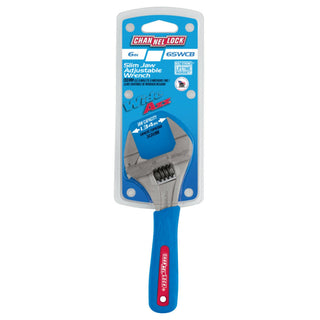 Channellock 6SWCB BULK 6-inch Code Blue Wideazz Slim Jaw Adjustable Wrench