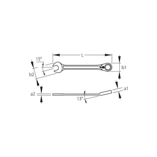 Gedore 2297396 7UR Combination Ratchet Spanner 24 mm