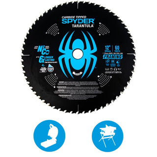 Spyder 13057 Circular Saw Blade 12 in, 60T General Purpose Blade - Ring Pack