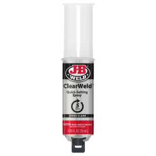 J-B Weld 50112 ClearWeld Epoxy Syringe, 25 mL