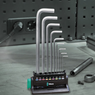 Wera 950/9 Hex-Plus 8 L-key set, metric, chrome-plated