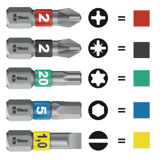 Wera 840/4 IMP DC Impaktor bits SB, 6 x 50 mm