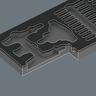 Wera 9752 Foam Insert Kraftform Kompakt with Ratchet Functionality Set 1, 24 Pc.