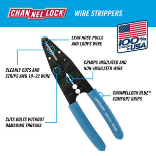 Channellock 908 8.25 Inch Wire Strippers