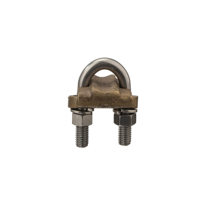 NSI UC-103 Bronze U-Bolt Clamp, 3/8″ IPS Pipe or 5/8″-3/4″ Rod, 4 to 8 AWG