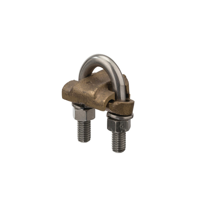 NSI UC-103 Bronze U-Bolt Clamp, 3/8″ IPS Pipe or 5/8″-3/4″ Rod, 4 to 8 AWG