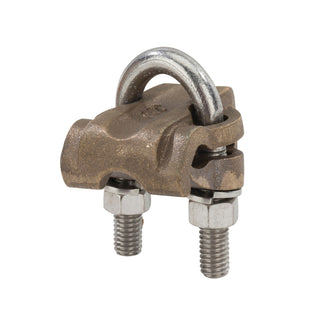 NSI UC-105 Bronze U-Bolt Clamp, 3/8″ IPS Pipe or 5/8″-3/4″ Rod, 250-2/0 AWG