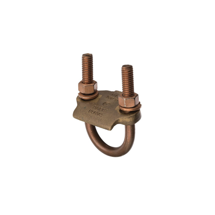 NSI UC-115 Heavy Duty Bronze U-Bolt Clamp, 1″ Pipe, 250-2/0 AWG, for Burial