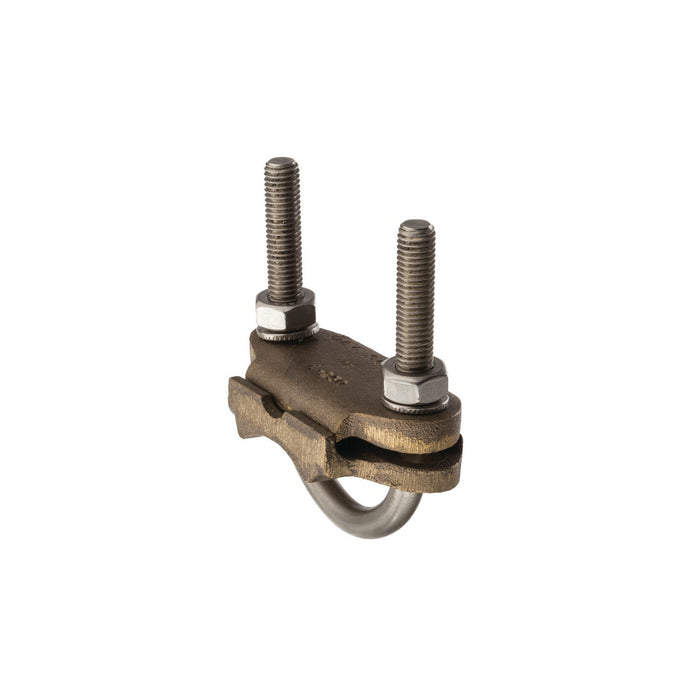 NSI UC-127 Heavy Duty Bronze U-Bolt Clamp, 1-1/2″ Pipe, 250-2/0 AWG, Burial