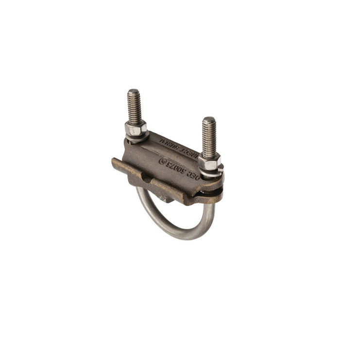 NSI UC-132 Heavy Duty Bronze U-Bolt Clamp, 2″ Pipe, 2/0 to 4 AWG, for Burial