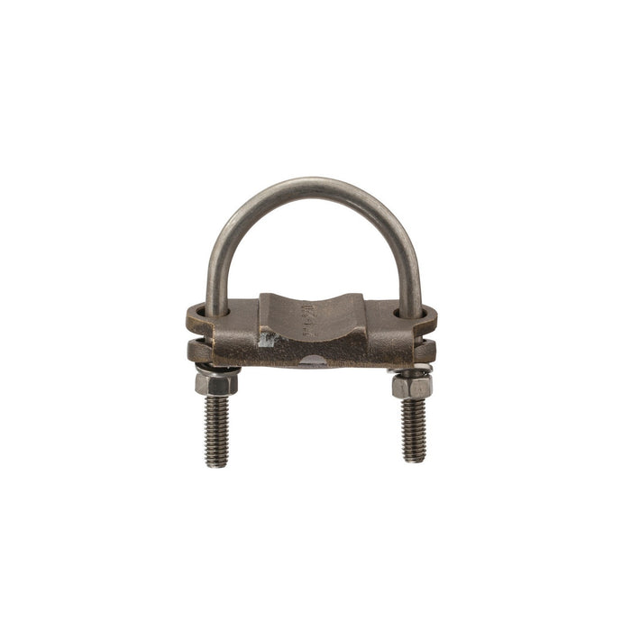 NSI UC-132 Heavy Duty Bronze U-Bolt Clamp, 2″ Pipe, 2/0 to 4 AWG, for Burial