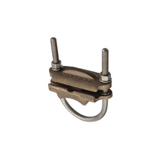 NSI UC-138 Heavy Duty Bronze U-Bolt Clamp, 2-1/2″ Pipe, 250-2/0 AWG, Burial