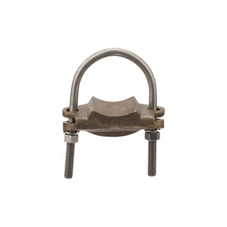 NSI UC-138 Heavy Duty Bronze U-Bolt Clamp, 2-1/2″ Pipe, 250-2/0 AWG, Burial