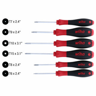 Wiha Tools 36291 6 Piece TORX SoftFinish Driver Set