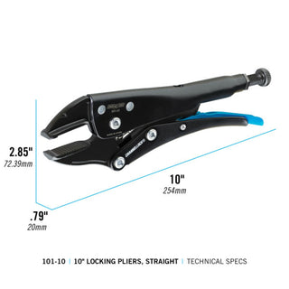 Channellock 101-10 10-inch Straight Jaw Locking Pliers