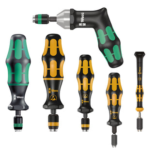 Wera 1460 ESD Kraftform Micro pre-set adjustable torque screwdrivers (0.02-0.11 Nm) with quick-release chuck, 1460 ESD x 0.035 Nm