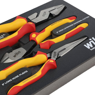 Wiha Tools 32960 3 Piece Insulated Pliers and Cutters Tray Set