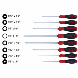 Wiha Tools 36793 8 Piece MagicRing Ball End Hex SAE Driver Set