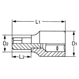 Heyco 00050320383 Screwdriver Sockets for cross slot screws Phillips- Recess, 1/2 Inch Drive