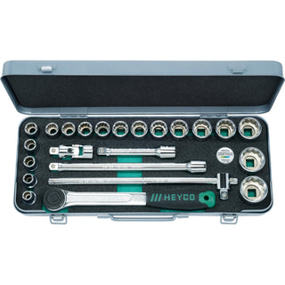 Heyco 00073030083 Metric Socket Set, 1/2 Inch, 23 pcs