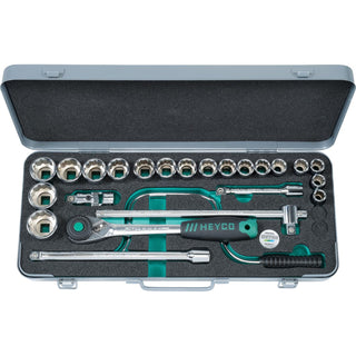 Heyco 00075000083 Metric Socket Set, 1/2 Inch, 24 pcs