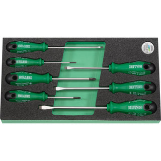 Heyco 00991001580 Screwdriver Set with 2K Handle, 7 Pieces