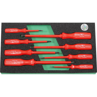 Heyco 00991002033 Insulated VDE Phillips/Slotted Screwdriver Set, 8 Pieces