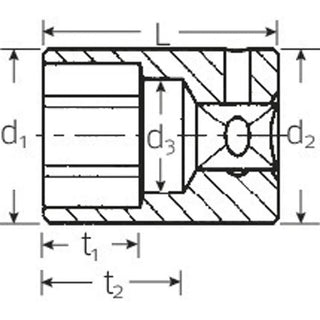 Stahlwille 01010004 Hexagon Socket 1/4 Inch Drive, S. 4 mm