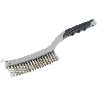 Heyco 01757000300 Stainless Steel Wire Brush with Integrated Scraper