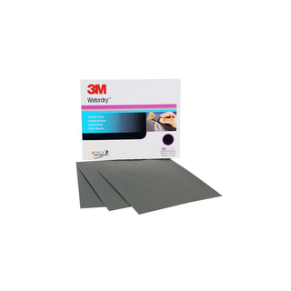 3M 02038 Wetordry Abrasive Sheet, 9" x 11", P400, 50 sheets