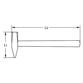 Heyco 02165003500 Plastic Hammers With Ash Handle, 35 mm