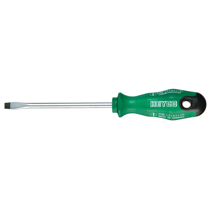 Heyco 04530015080 Slotted Engineers' Screwdriver with 2K Handle, 8.0 mm