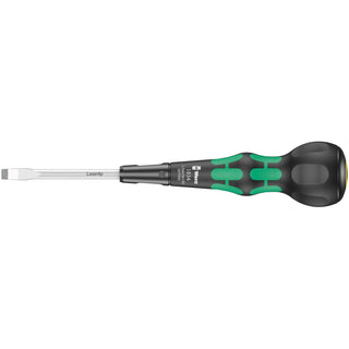 Wera 05007900001 Kraftform Ball-Grip Slotted Screwdriver - Workshop Blade, 6 x 100 mm