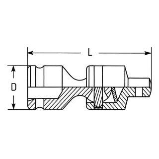 Heyco 06501001036 Swivel Universal Joints, 3/4 Inch Drive, Length 105mm