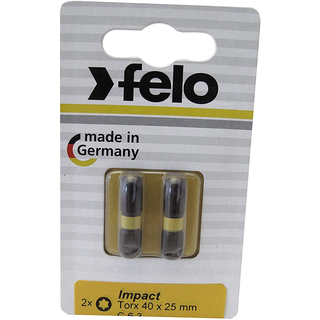 Felo 0715763623 TORX® Impact Bit, T40 x 25 mm, 2 Pkg.