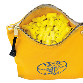 Klein Tools 5539YEL Canvas Zipper Bag for Consumables, Yellow