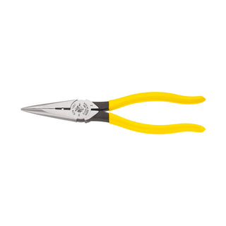 Klein Tools D203-8N 8" Heavy Duty Long Nose Side Cut and Wire Stripping Plier