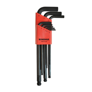 Bondhus 10999 Ball End Hex L-Wrenches Set, 1.5 - 10 mm, 9 Pc.