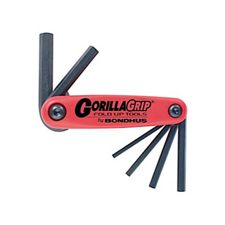 Bondhus 12595 GorillaGrip Set of 6 3 - 10mm Hex Fold-up Tool