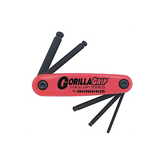 Bondhus 12897 GorillaGrip Set of 5 5 - 10mm Ball End Hex Fold-up Tool