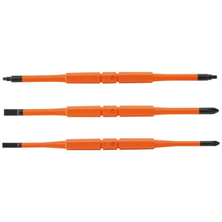 Klein Tools 13157 Screwdriver Blades, Insulated Double-End, 3-Pack