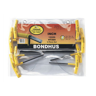 Bondhus 13332 Hex T-handle Set, 8 Piece