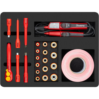 Hazet 150/52 Hybrid and Electric Vehicle High-voltage Tool Set, 52 Pieces