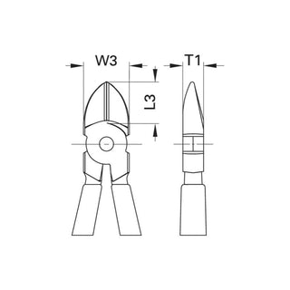 Gedore 1552163 VDE Side cutter with VDE insulating sleeves 160 mm