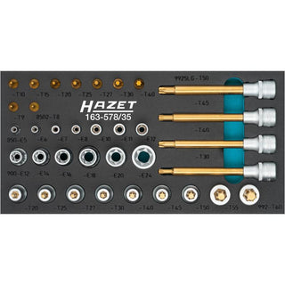 Hazet 163-587/35 TORX® Screwdriver Socket Set, 35 Pieces