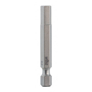 Wiha Tools 74360 Hex Metric Power Bit, 6.0 mm x 50 mm, 10 Pk.